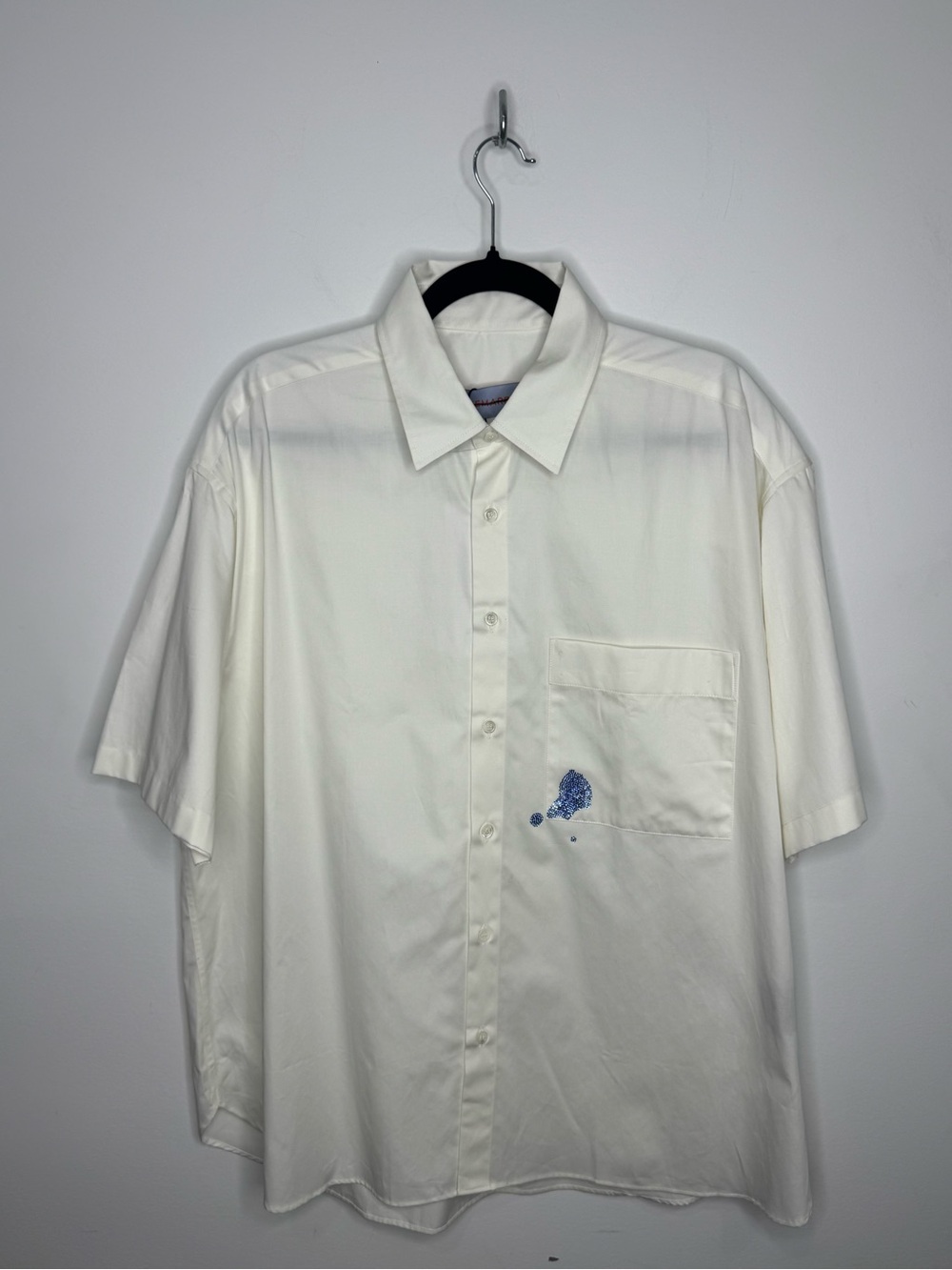 Bluemarble Ink Stained Pocket Shirt White Men’s Large